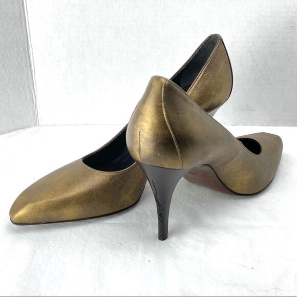 Donald J Pliner Sari Heels Copper Metallic Sz 9.5 - Picture 14 of 14